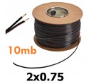 ПРОВОДНОЙ КАБЕЛЬ для светодиодов 2-жильный 10м 2x0,75 ЧЕРНЫЙ