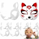 МАСКА ДЛЯ КОШКИ ДЛЯ РАСКРАСКИ DIY Чистая БУМАГА БЕЛАЯ 6 ШТ.