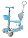 Трёхколесный светодиодный самокат 5 в 1 СИНИЙ KIDSTAR