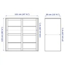 IKEA HAVSTA Vitrína šedá 121x35x123 cm EAN (GTIN) 50422173
