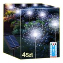 4 шт. СОЛНЕЧНЫЕ САДОВЫЕ ОГНИ Одуванчик ДЕРЕВО ФЕЙЕРВЕРК УКРАШЕНИЕ 480 светодиодов