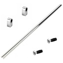 RELING KUCHENNY 100 CM CHROM + ZAŚLEPKI + UCHWYTY!