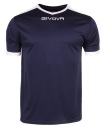 ФУТБОЛКА GIVOVA REVOLUTION INTERLOCK, ТЕМНО-СИНЯ ТА БІЛА MAC04 0403, XL