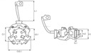 SBH3041S ЩЕТКИ КРЕПЛЕНИЕ СТАРТЕРА ТИПУ VALEO фото 2