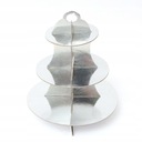 PATERA PAPIEROWA NA CIASTO I BABECZKI SREBRNA URODZINY CHRZEST KOMUNIA