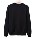 TREND Męski Sweter Klasyczny Gładki Elastyczny 100% bawełna Serek Czarny3XL Kod producenta Męski Sweter Klasyczny Gładki Elastyczny