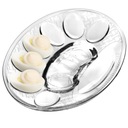 ТАРЕЛКА ЯИЧНАЯ ТАРЕЛКА СТЕКЛЯННАЯ БЛЮДА НА 10 ЯИЦ ПОДСТАВКА ПАСХАЛЬНАЯ 22см