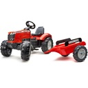 ПЕДАЛЬНЫЙ ТРАКТОР FALK MASSEY FERGUSON С ПРИЦЕПОМ КРАСНЫЙ
