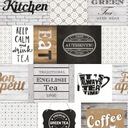 КУХОННЫЕ ОБОИ КОФЕ СТРУНКИ ВИНИЛ НА БУМАГЕ