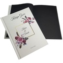Гостевая книга на свадьбу для пожеланий в стиле БОХО, черно-белые открытки