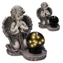 СЕРАЯ ГИПСОВАЯ ФИГУРКА Гробница СОЛНЕЧНАЯ СВЕТОДИОДНАЯ ЛАМПА