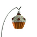 Karácsonyfadísz muffin arany, fehér krém