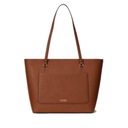 Коричневая кожаная сумка одного размера Ralph Lauren KARLY среднего размера