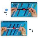 Ремешок Duo для Xiaomi Mi Band 3 4 5 6, синий, серебристый, прочный