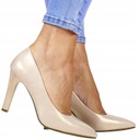 ЖЕНСКИЕ ТУФЛИ НА ВЫСОКОМ КАБЛУКЕ С ЖЕМЧУЖНЫМ ЦВЕТОМ 38