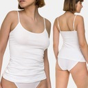 ТОП-БЛУЗКА ЖЕНСКАЯ, ГЛАДКАЯ, НА ЭЛАСТИЧНЫХ ХЛОПКОВЫХ бретельках, БЕЛАЯ M