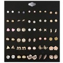 SADA NÁUŠNÍC 30 párov ZIRKÓNY perly - farba zlatá - Vlastnosti žiadne
