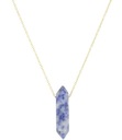 Золотое колье SODALITE камень позолоченная сталь J9528