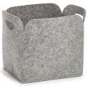 КОРЗИНА СЕРАЯ ФЕРТОВАЯ КОНТЕЙНЕР С РУЧКАМИ boho 30х24