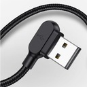 Kabel USB do Micro USB kątowy Mcdodo CA-5280 LED, 1.2m (czarny) Złącza USB - microUSB typ B