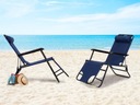 LEŻAK ogrodowy fotel plażowy tarasowy składany (I082) Kolor granatowy