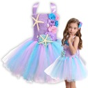 STRÓJ SUKIENKA MAŁA SYRENKA ARIELKA SPÓDNICZKA TUTU TIULOWA 104 110 CM