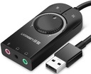 Внешняя звуковая карта USB UGREEN, наушники/микрофон + Care Wipe