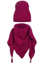 DÁMSKY KOMPLET RUŽOVÝ FUCHSIA ČIAPKA BEANIE ZIMNÁ ŠATKA JESENNÁ TEPLÁ EAN (GTIN) 5904915821802