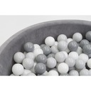 PIŁECZKI, KULKI DO BASENU 100 SZT. białe - szare