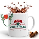 РОЖДЕСТВЕНСКАЯ КРУЖКА + ОЛЕНЬЯ ЛЕНТА + ВАШЕ ЛЮБОЕ ФОТО или текст + узоры