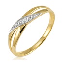 ЗОЛОТОЕ ОБРУЧАЛЬНОЕ КОЛЬЦО 585 ЦИРКОНИЙ 14К R15