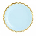 Одноразовые бумажные тарелки синего цвета, 6 шт.
