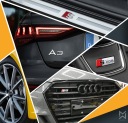 EMBLÈME AUDI INSIGNE TDI COUVERCLES DE COFFRE NOIR BRILLANT A1 A3 A4 A5 A6 A7 Q3 Q5 OEMphoto 9