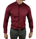 Koszula elegancka ze stójką slim fit bordowa ESP Rozmiar kołnierzyka 3XL