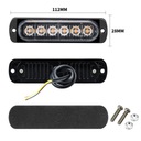 4 PIEZAS FAROS DE ADVERTENCIA 6 DIODO LUMINOSO LED IMPERMEABLE STROBOSKOP AUXILIOS AFUSTE DC 12-24V 