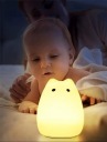 КОШЕНЯ М'ЯКА НІЧНА ЛАМПА ДЛЯ ДІТЕЙ LED RGB USB ПУЛЬТ ДИСТАНЦІЙНОГО КЕРУВАННЯ КОЛЬОРОВИЙ СИЛІКОН КІТ