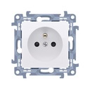 SIMON 10 ОДИНАРНАЯ РОЗЕТКА С Z/U ШТЫРЕМ, БЕЛАЯ