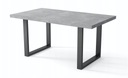 Стол LOFT, МЕТАЛЛИЧЕСКИЕ НОЖКИ, большая столешница БЕТОН, 160/260