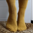 Sada 4 párov ponožiek pre rodinu Model Prążek musztardowy