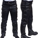 Мотоциклетные кожаные брюки с завязками 34, талия 86 см