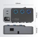 РОЗПОДІЛЮВАЧ ГНІЗДА ПРИКУРЮВАЧА 12-24V USB QC PD ВОЛЬТМЕТР 120W CYBERPUNK  фото 6