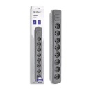 НОВЫЙ РАЗЪЕМ QOLTEC 8 РОЗЕТОК/1,8 М СЕРЫЙ