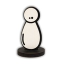 Игровая пешка 7см **деревянная** белая