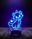 Lampka Nocna LED 3D Kotek Marie Arystokraci Imię