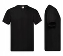 Pánske tričko okrúhly výstrih Fruit of the Loom ORIGINAL veľkosť 3XL čierna Dominujúca farba čierna