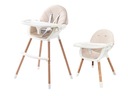 Detská jedálenská stolička 3v1 vysoký komfortný podnos autosedačka popruhy Vek dieťaťa 6 mesiacov +