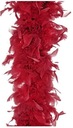 Шарф BOA с перьями, красный, 180 см.