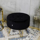 Sedací vak čierny okrúhly glamour moderný sedák Farba korpusu Zlato