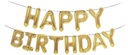 Balony urodziny napis HAPPY BIRTHDAY GOLD złoty