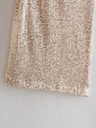 Elegantné dámske baggy nohavice dlhé zlaté veľkosť L Dominujúci materiál polyester